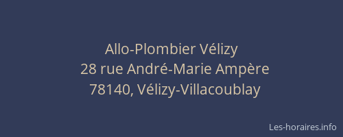 Allo-Plombier V&eacute;lizy