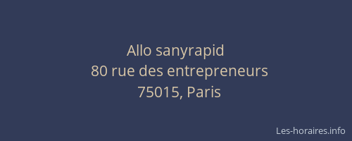 Allo sanyrapid