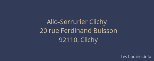 Allo-Serrurier Clichy