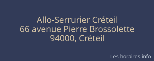 Allo-Serrurier Créteil