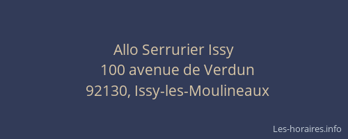 Allo Serrurier Issy