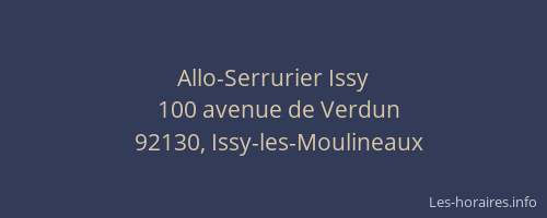 Allo-Serrurier Issy