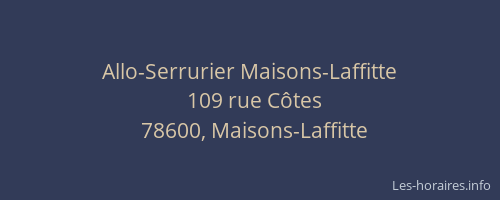 Allo-Serrurier Maisons-Laffitte