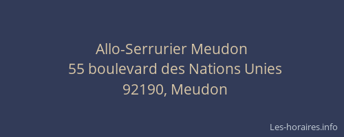 Allo-Serrurier Meudon