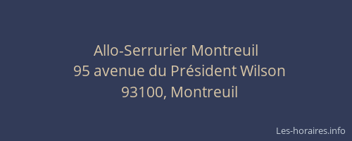 Allo-Serrurier Montreuil