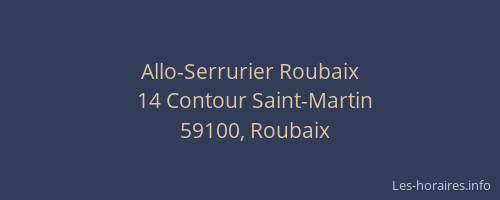 Allo-Serrurier Roubaix