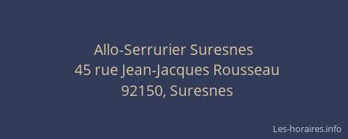 Allo-Serrurier Suresnes