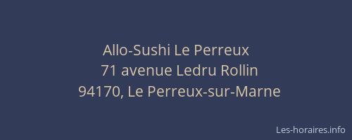 Allo-Sushi Le Perreux