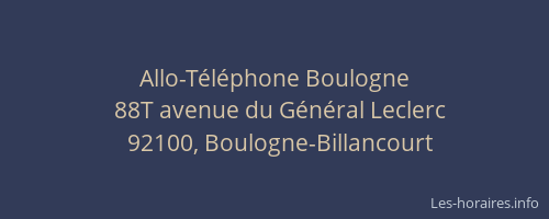 Allo-Téléphone Boulogne