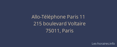 Allo-Téléphone Paris 11