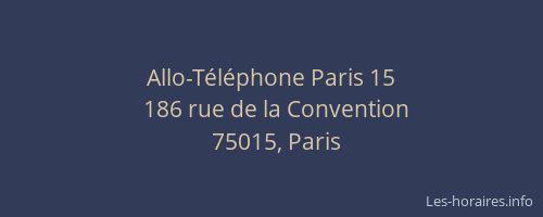 Allo-Téléphone Paris 15
