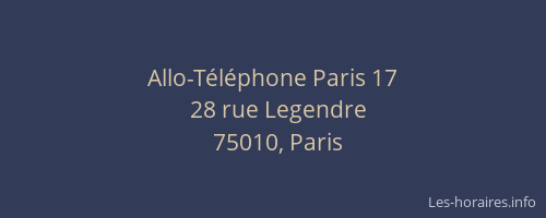 Allo-Téléphone Paris 17