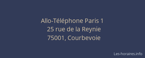 Allo-Téléphone Paris 1