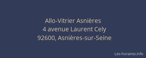 Allo-Vitrier Asnières