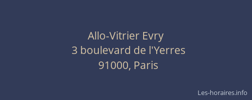 Allo-Vitrier Evry