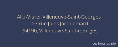 Allo-Vitrier Villeneuve-Saint-Georges