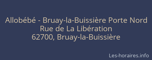 Allobébé - Bruay-la-Buissière Porte Nord