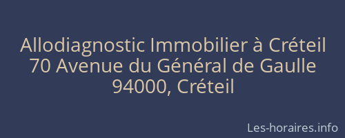 Allodiagnostic Immobilier à Créteil