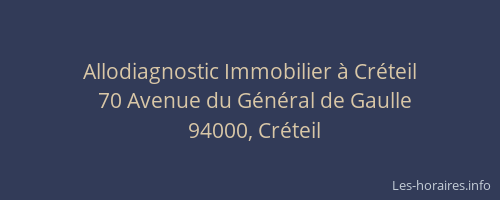 Allodiagnostic Immobilier &agrave; Cr&eacute;teil