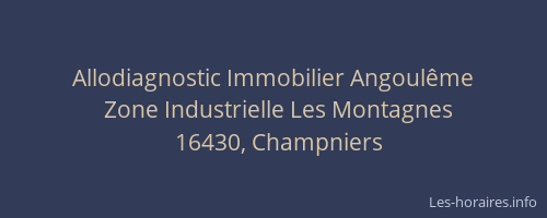 Allodiagnostic Immobilier Angoulême