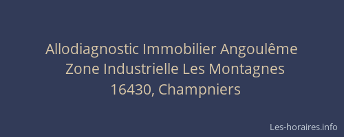 Allodiagnostic Immobilier Angoul&ecirc;me