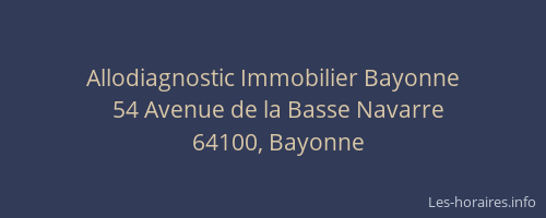 Allodiagnostic Immobilier Bayonne