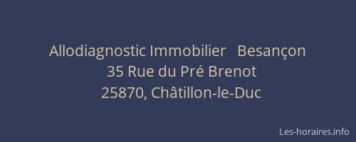 Allodiagnostic Immobilier   Besan&ccedil;on