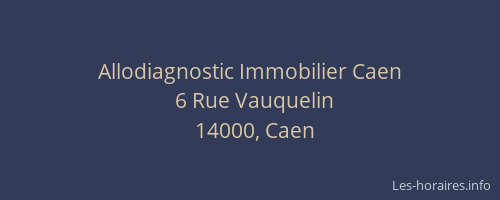 Allodiagnostic Immobilier Caen