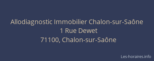 Allodiagnostic Immobilier Chalon-sur-Saône