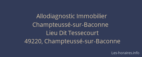 Allodiagnostic Immobilier Champteussé-sur-Baconne