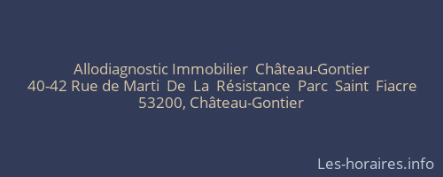 Allodiagnostic Immobilier  Château-Gontier