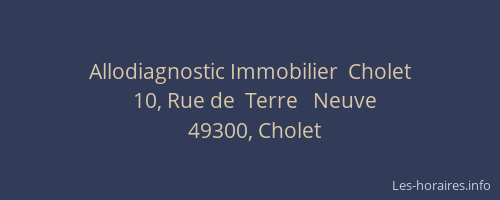 Allodiagnostic Immobilier  Cholet