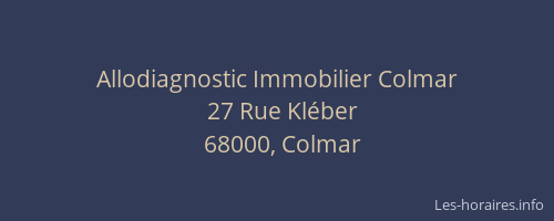 Allodiagnostic Immobilier Colmar