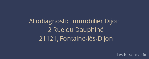 Allodiagnostic Immobilier Dijon