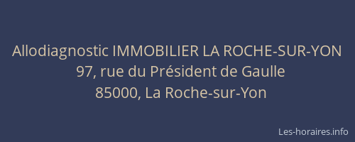 Allodiagnostic IMMOBILIER LA ROCHE-SUR-YON