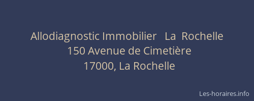 Allodiagnostic Immobilier   La  Rochelle