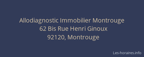 Allodiagnostic Immobilier Montrouge