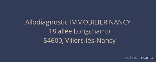 Allodiagnostic IMMOBILIER NANCY