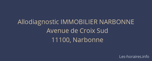 Allodiagnostic IMMOBILIER NARBONNE