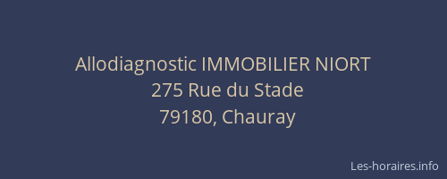 Allodiagnostic IMMOBILIER NIORT