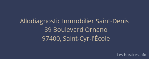 Allodiagnostic Immobilier Saint-Denis