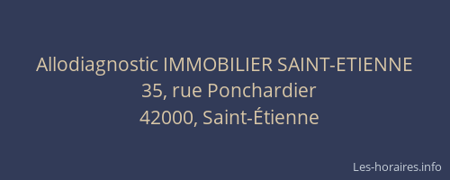 Allodiagnostic IMMOBILIER SAINT-ETIENNE