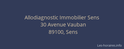 Allodiagnostic Immobilier Sens