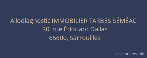 Allodiagnostic IMMOBILIER TARBES S&Eacute;M&Eacute;AC