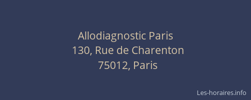 Allodiagnostic Paris