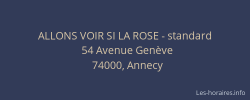 ALLONS VOIR SI LA ROSE - standard