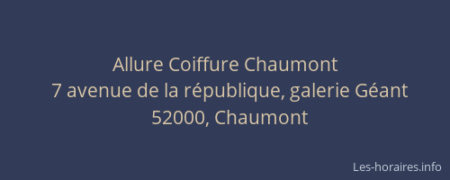 Allure Coiffure Chaumont