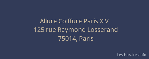 Allure Coiffure Paris XIV