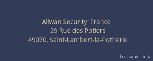 Allwan Security  France