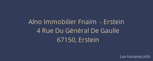 Alno Immobilier Fnaim  - Erstein